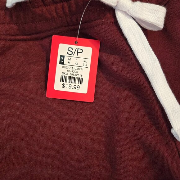 NWT STREETWEAR SOCIETY Burgundy Joggers S - Picture 3 of 4